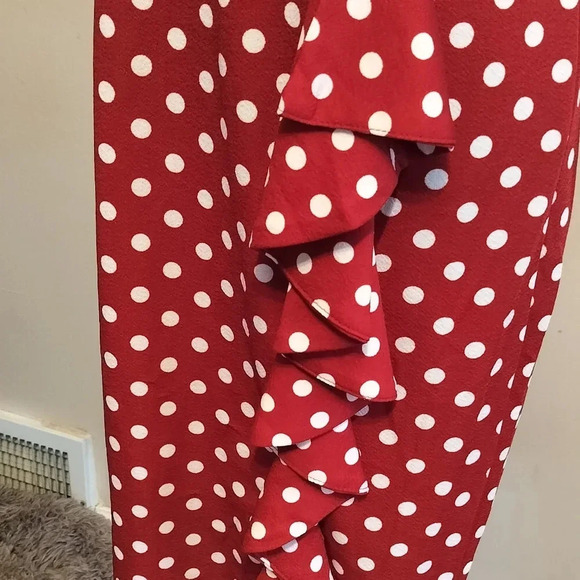 Conscious Collection Women's White And Red Polka Dot Dress Size Medium New - Picture 14 of 14